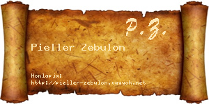 Pieller Zebulon névjegykártya